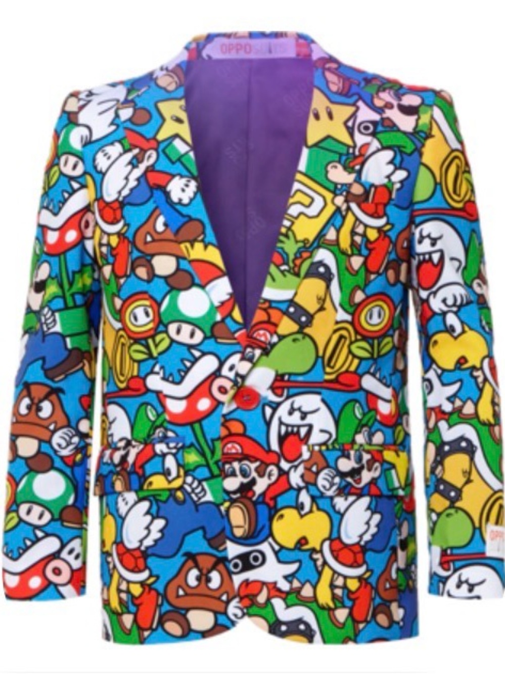 Colorful Super Mario Graphic Boys Blazer 16Y
